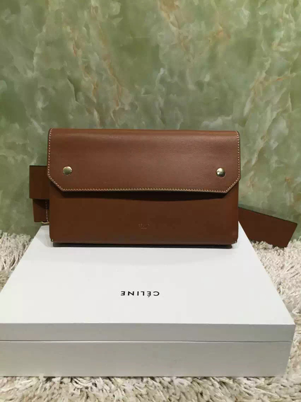 2016秋冬新着 CELINE セリーヌ コピー Bumbag Natural Calfskin クラッチバッグ Coffee★