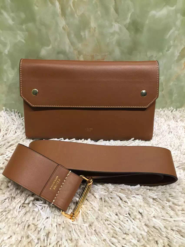 2016秋冬新着 CELINE セリーヌ コピー Bumbag Natural Calfskin クラッチバッグ Coffee★