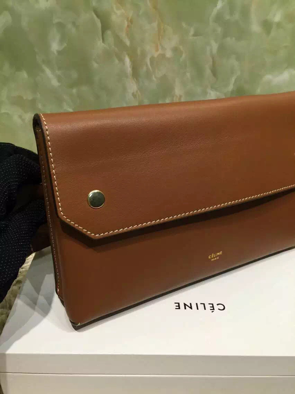 2016秋冬新着 CELINE セリーヌ コピー Bumbag Natural Calfskin クラッチバッグ Coffee★