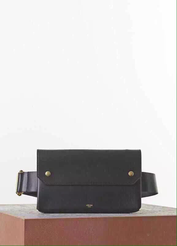 2016秋冬新着 CELINE セリーヌ コピー Bumbag Natural Calfskin クラッチバッグ Black★CELINE セリーヌ コピー