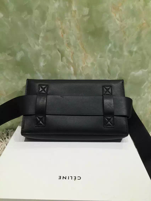 2016秋冬新着 CELINE セリーヌ コピー Bumbag Natural Calfskin クラッチバッグ Black★CELINE セリーヌ コピー