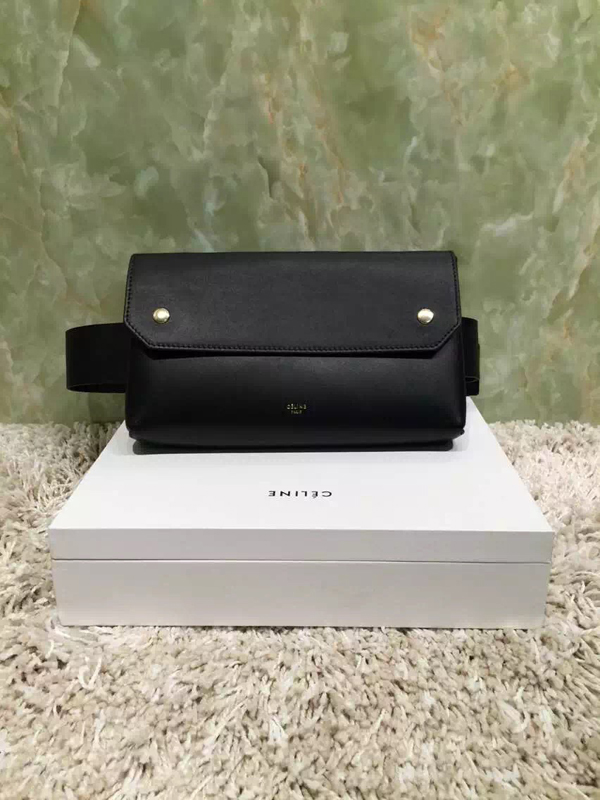 2016秋冬新着 CELINE セリーヌ コピー Bumbag Natural Calfskin クラッチバッグ Black★CELINE セリーヌ コピー