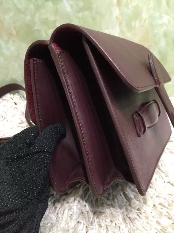 ★2016秋冬新着 CELINE セリーヌ コピー Symmetrical シメトリカル M ライトトープ＆WINE RED