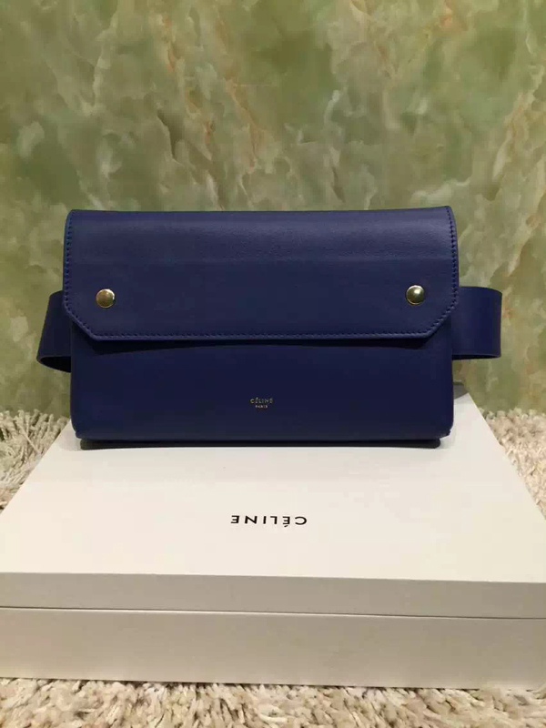 2016秋冬新着 Bumbag Natural Calfskin クラッチバッグ Blue★CELINE セリーヌ コピー