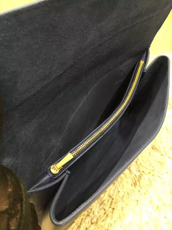 2016秋冬新着 Bumbag Natural Calfskin クラッチバッグ Blue★CELINE セリーヌ コピー