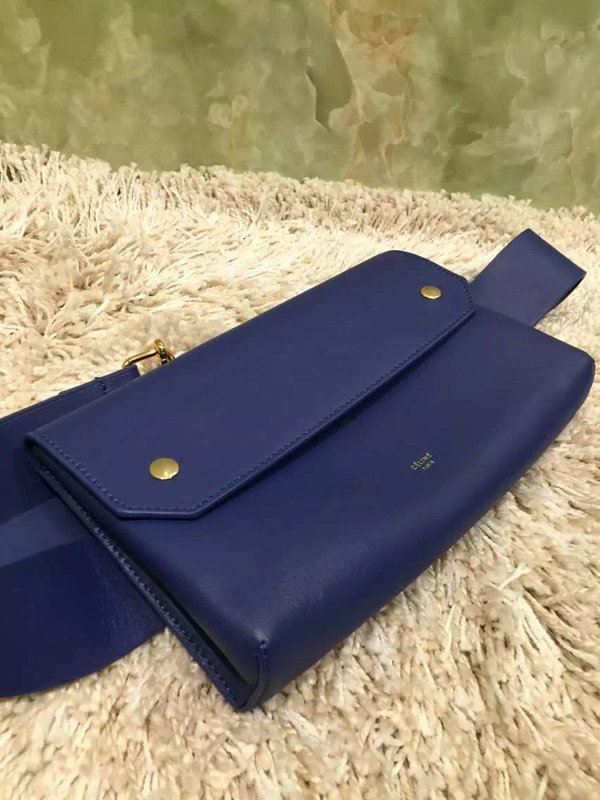 2016秋冬新着 Bumbag Natural Calfskin クラッチバッグ Blue★CELINE セリーヌ コピー