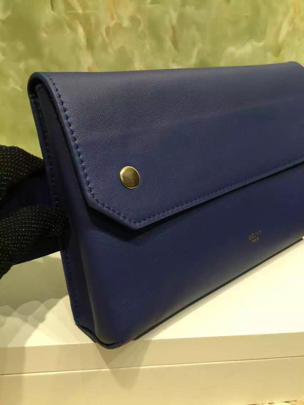 2016秋冬新着 Bumbag Natural Calfskin クラッチバッグ Blue★CELINE セリーヌ コピー