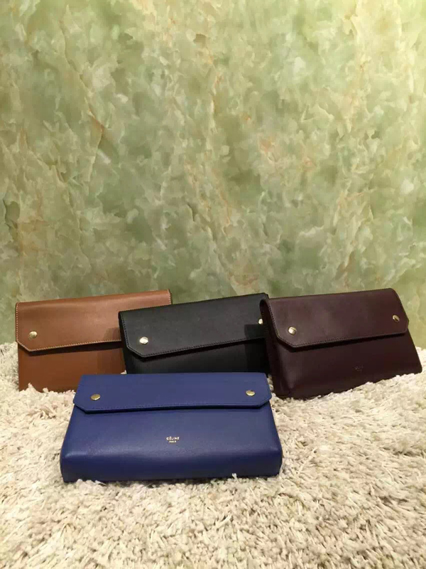 2016秋冬新着 Bumbag Natural Calfskin クラッチバッグ Blue★CELINE セリーヌ コピー