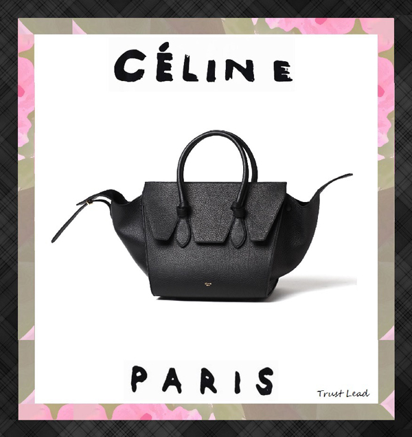 2016新作 セレブ愛用☆人気商品★CELINE セリーヌ コピー☆TIE MINI★ハンドバッグ BLACK 175883TKB38NO