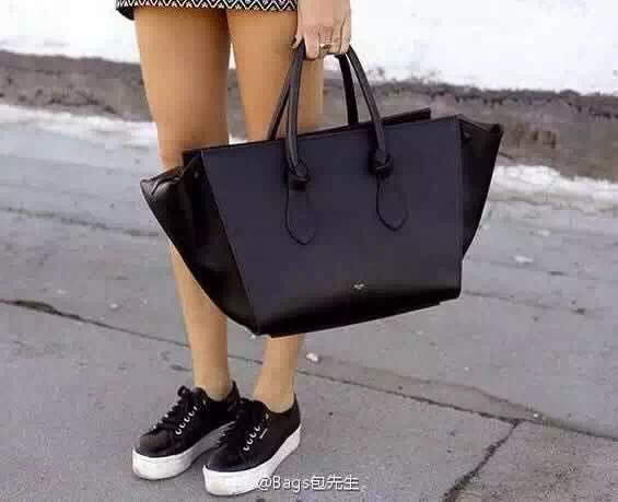 2016新作 セレブ愛用☆人気商品★CELINE セリーヌ コピー☆TIE MINI★ハンドバッグ BLACK 175883TKB38NO