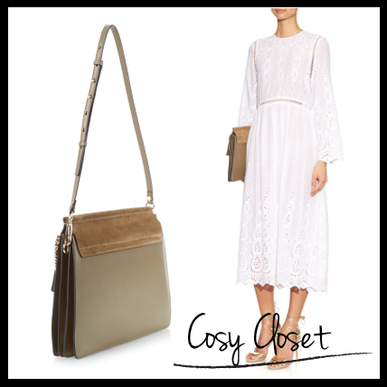 CHLOE 2016SS★クロエスーパーコピー Faye leather and suede shoulder bag