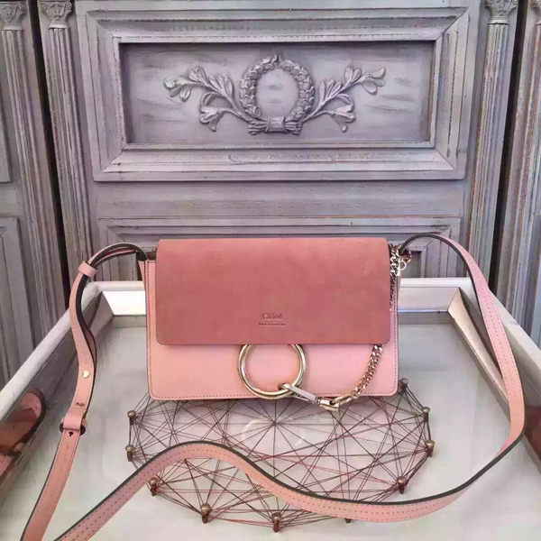 CHLOE 2016SS★ クロエスーパーコピー Faye small leather and suede cross-body bag