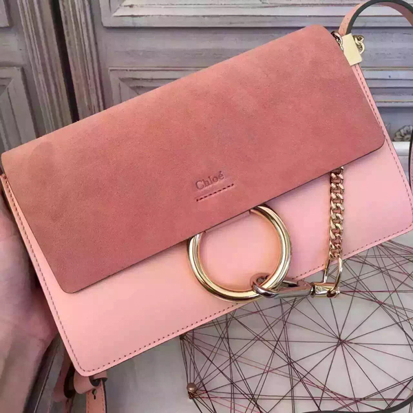 CHLOE 2016SS★ クロエスーパーコピー Faye small leather and suede cross-body bag