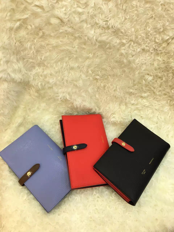 《超レア早い者勝ち》2016秋冬新作セリーヌスーパーコピー CELINE ストラップ ラージ マルチファンクション リエージュカーフスキン 長財布 ベイビーブルー☆☆☆