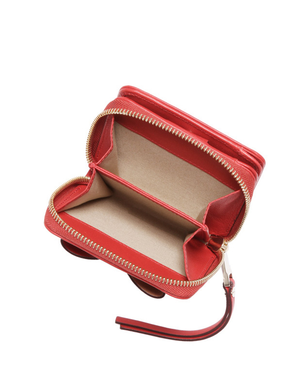 2016新作 CHLOE (クロエスーパーコピー)二つ折り財布 PAPRIKA RED　レッド LEATHER BOW
