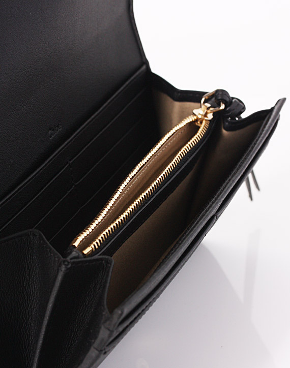 2015-16AW CHLOE クロエスーパーコピー 新作 Chloe Leather Bow二つ折り長財布☆