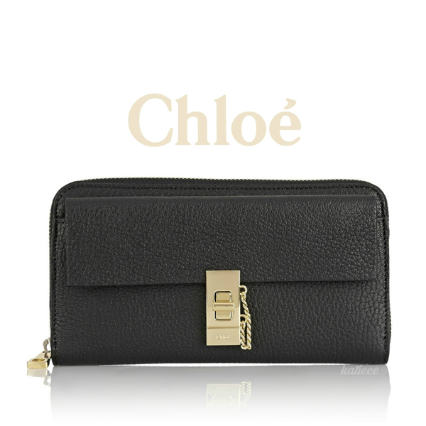 2015-16AW CHLOE クロエスーパーコピー DREWラウンドジップ長財布☆BK