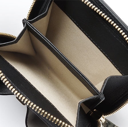 15-16年秋冬 Chloe クロエスーパーコピー LEATHER BOW 折り財布☆BLACK