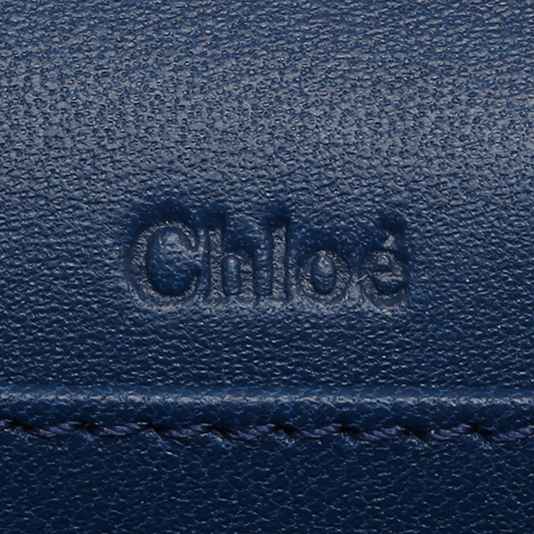 (15-16年秋冬)Chloe クロエスーパーコピー レザーボウ 二つ折り長財布ブルーベルベット