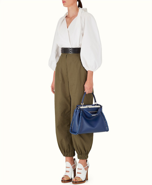 2016新作 フェンディバッグスーパーコピー FE820 FENDI LOOK16 WOVEN EDGE REGULAR PEEKABOO