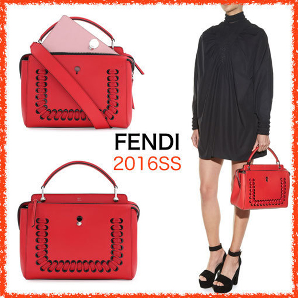 2016新作 フェンディバッグスーパーコピー ★FENDI☆DOTCOM ドットコム レッド 2way