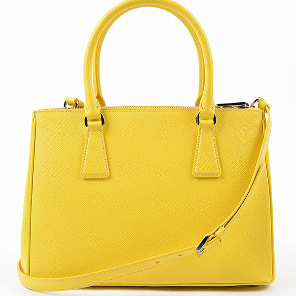 2016z新作【PRADA プラダスーパーコピー SAFFIANO LUX　サフィアーノラックス　レディース2wayトートバッグ　ハンドバッグ イエロー 1BA863_NZV_DLC】