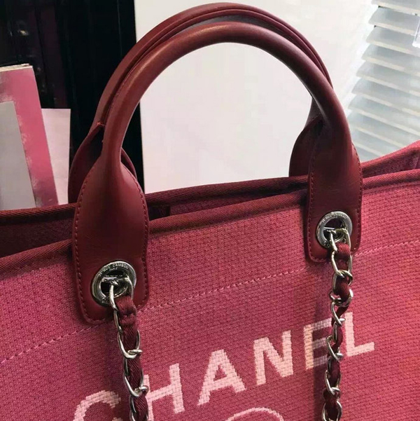 2016新作 シャネルコピー CHANEL バッグ BAG ドーヴィルライン ロゴマーク トートバッグ ルージュレッド トワルキャンバス a66941y07492 ブランド