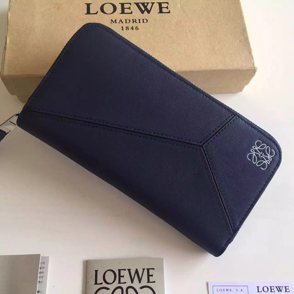 2016SS LOEWE ロエベスーパーコピー 長財布 122 N89 F13 5110 PUZZLE NAVY BLUE 122N89.F13