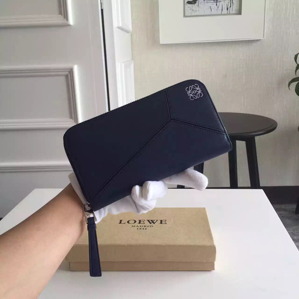 2016SS LOEWE ロエベスーパーコピー 長財布 122 N89 F13 5110 PUZZLE NAVY BLUE 122N89.F13