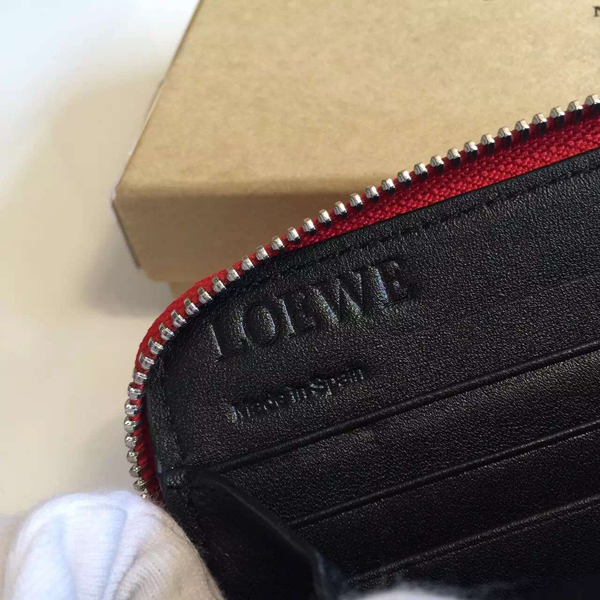 2016SS LOEWE UZZLE ロエベスーパーコピー ラウンドジップ長財布☆RED