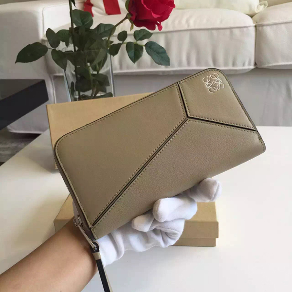 2016SS LOEWE ロエベスーパーコピー 長財布 122 N89 F13 2630 PUZZLE STONE-グレー