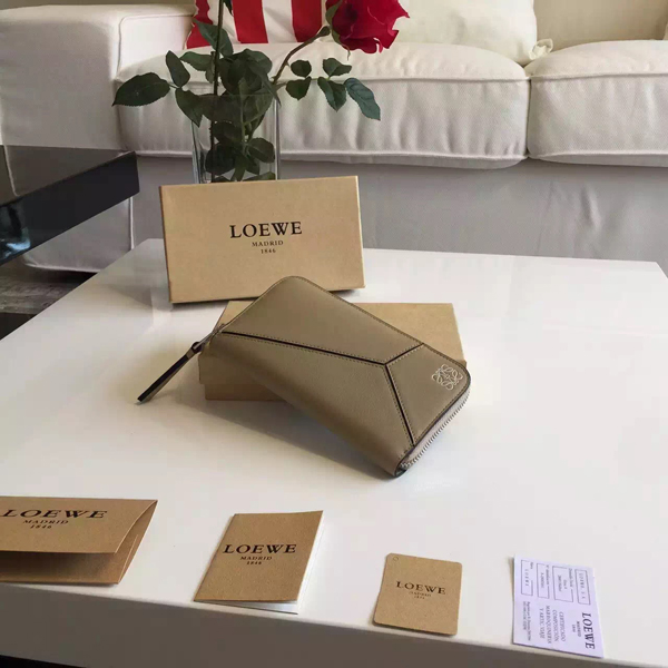 2016SS LOEWE ロエベスーパーコピー 長財布 122 N89 F13 2630 PUZZLE STONE-グレー