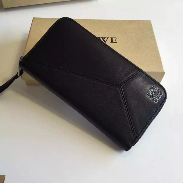 2016SS 【LOEWE】ロエベスーパーコピー ジップアラウンド財布 ブラック 122N89.F13