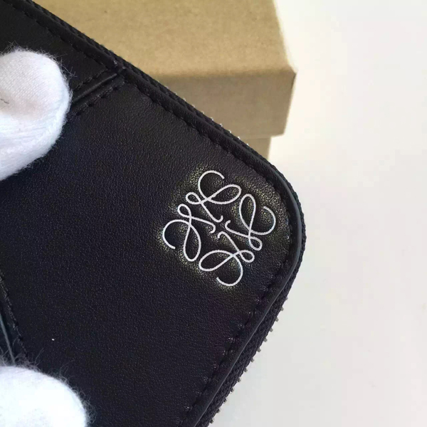 2016SS 【LOEWE】ロエベスーパーコピー ジップアラウンド財布 ブラック 122N89.F13