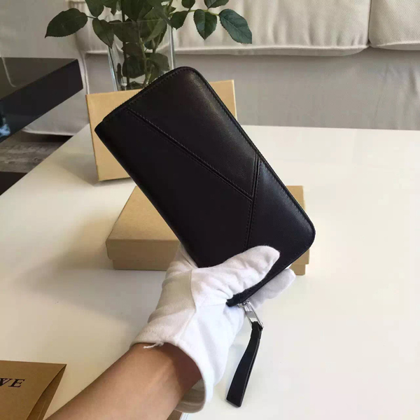 2016SS 【LOEWE】ロエベスーパーコピー ジップアラウンド財布 ブラック 122N89.F13