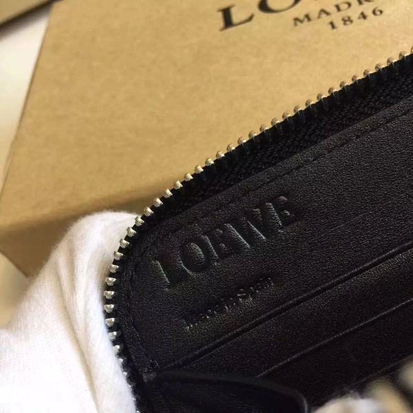 2016SS 【LOEWE】ロエベスーパーコピー ジップアラウンド財布 ブラック 122N89.F13