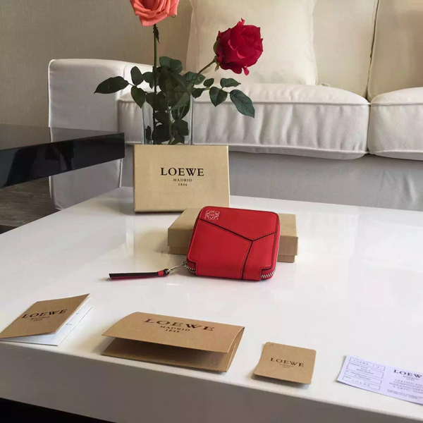 2016新作 ☆LOEWE☆PUZZLE ロエベスーパーコピー スモールウォレット Red