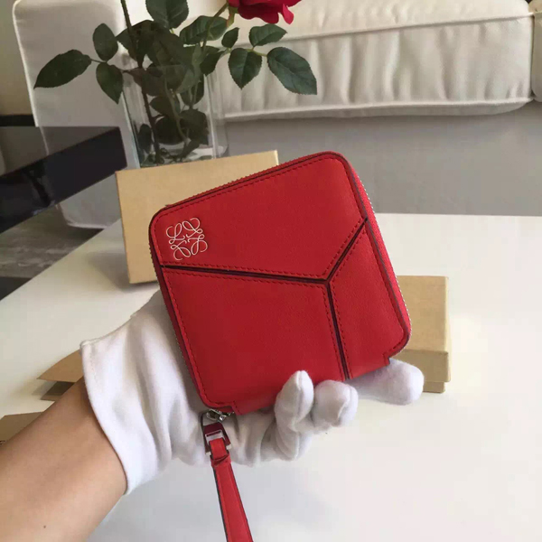 2016新作 ☆LOEWE☆PUZZLE ロエベスーパーコピー スモールウォレット Red