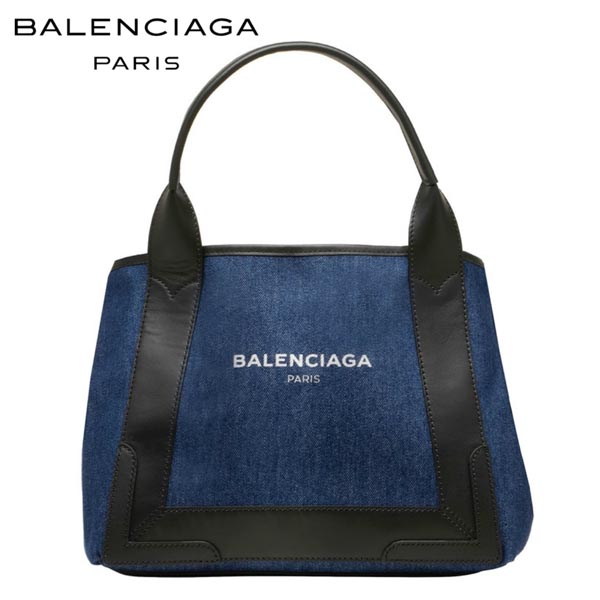 SS16新色 バレンシアガ スーパーコピー BALENCIAGA NAVY CABAS デニムトート S☆スモール