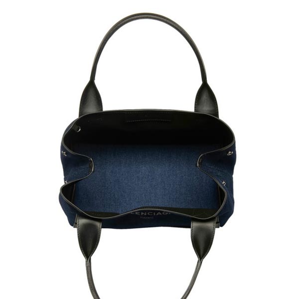 SS16新色 バレンシアガ スーパーコピー BALENCIAGA NAVY CABAS デニムトート S☆スモール