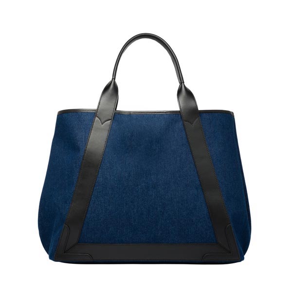 SS16新色大人可愛いバレンシアガスーパーコピー BALENCIAGA NAVY CABAS☆大きめ人気デニム*ネイビーカバ M
