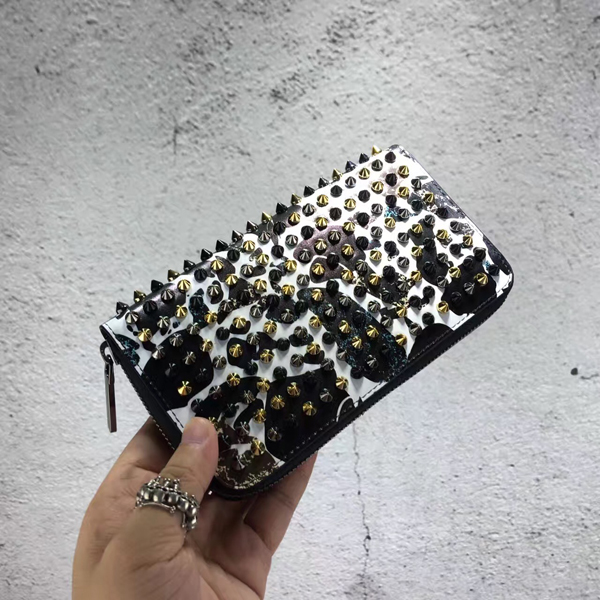 2016-17AW クリスチャン ルブタン コピー Christian Louboutin Panettone ジップ長財布 BK-WH/MULTI 
