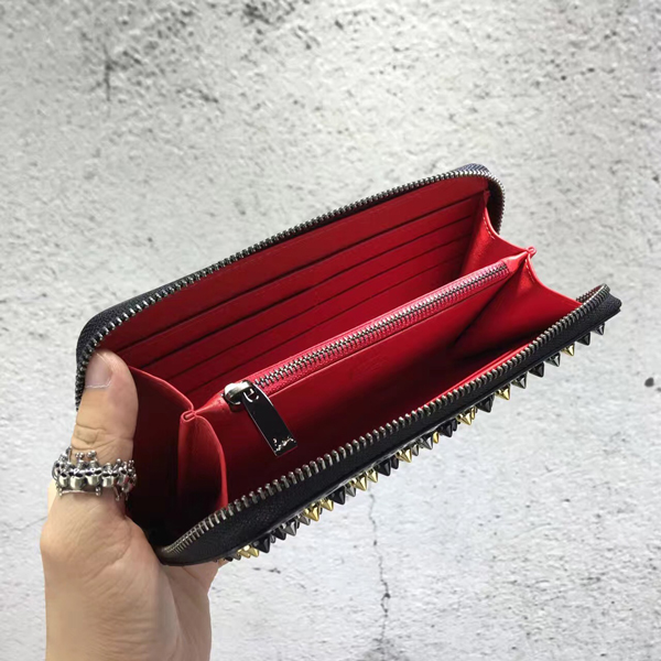 2016-17AW クリスチャン ルブタン コピー Christian Louboutin Panettone ジップ長財布 BK-WH/MULTI 
