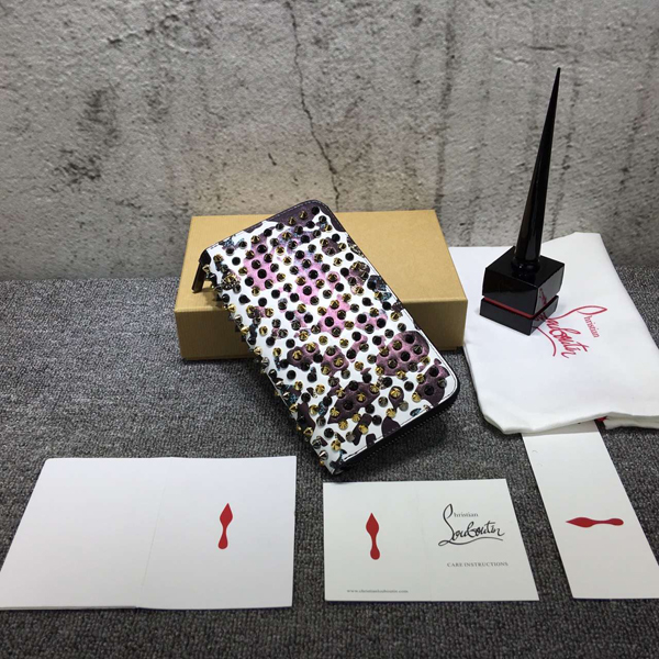2016-17AW クリスチャン ルブタン コピー Christian Louboutin Panettone ジップ長財布 BK-WH/MULTI 