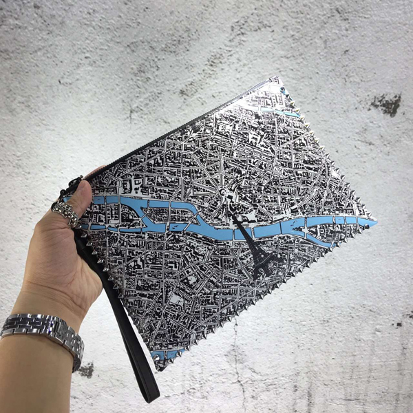 2016-17AW クリスチャン ルブタン コピー Christian Louboutin Peter Pouch クラッチバッグ Etain 1145048-0001-CM57