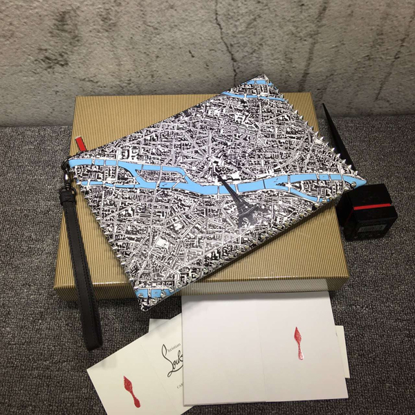 2016-17AW クリスチャン ルブタン コピー Christian Louboutin Peter Pouch クラッチバッグ Etain 1145048-0001-CM57