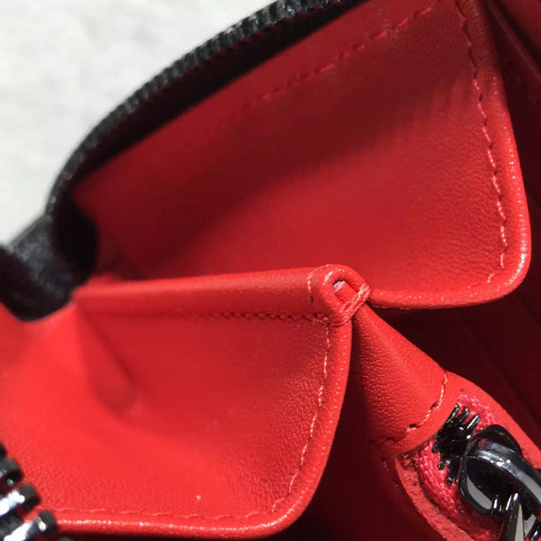 2016New クリスチャン ルブタン コピー Christian Louboutin マルチスパイク長財布 Black 1165045M039