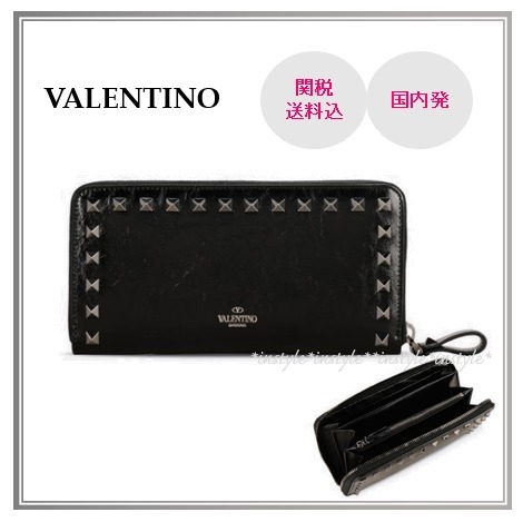 16-17AW VALENTINO ヴァレンティノスーパーコピー ロックスタッド長財布 LW0P0645VKK 0NO