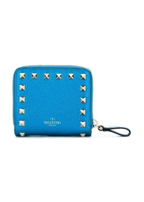 2016-17AW 【VALENTINO Rockstud】ヴァレンティノスーパーコピー 折財布/メタリックブルー