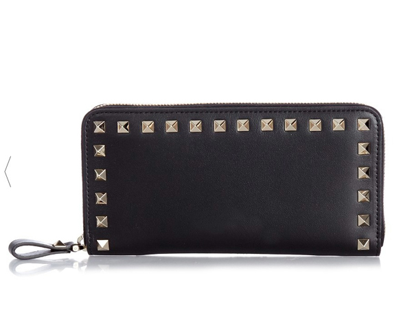 2016-17AW [VALENTINO] ヴァレンティノスーパーコピー ロックスタッズ ジップラウンド レザーウォレット
